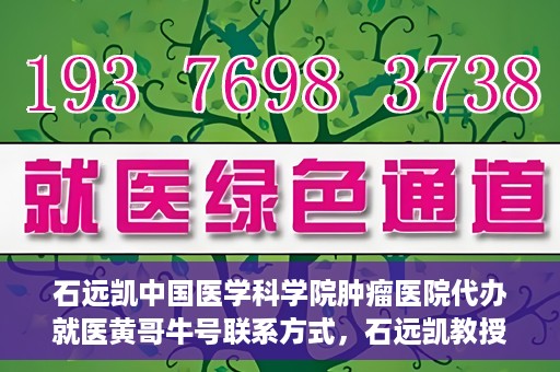 石远凯中国医学科学院肿瘤医院代办就医黄哥牛号联系方式，石远凯教授团队就医咨询联系方式，黄哥牛号代办就医服务揭秘