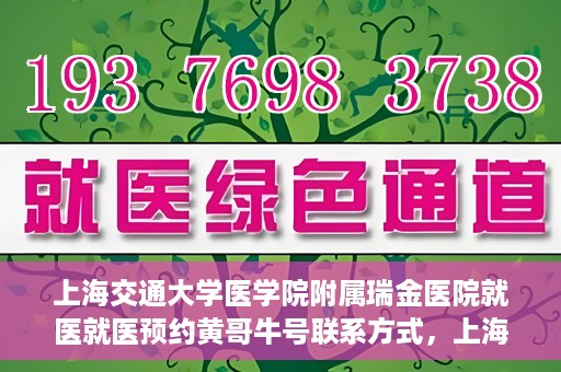 上海交通大学医学院附属瑞金医院就医就医预约黄哥牛号联系方式，上海交通大学医学院附属瑞金医院就医预约指南，黄哥牛号联系方式全解析