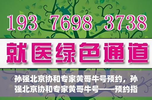 孙强北京协和专家黄哥牛号预约，孙强北京协和专家黄哥牛号——预约指南