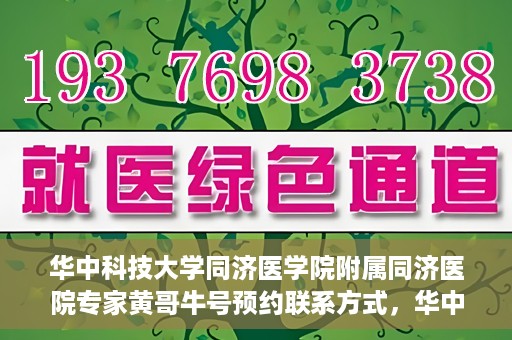 华中科技大学同济医学院附属同济医院专家黄哥牛号预约联系方式，华中科技大学同济医院黄哥牛专家号预约指南及联系方式