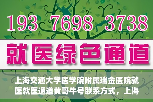 上海交通大学医学院附属瑞金医院就医就医通道黄哥牛号联系方式，上海交通大学医学院附属瑞金医院就医通道详解，黄哥牛号联系方式揭秘