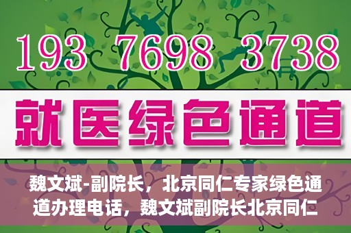 魏文斌-副院长，北京同仁专家绿色通道办理电话，魏文斌副院长北京同仁专家绿色通道联系电话及办理须知