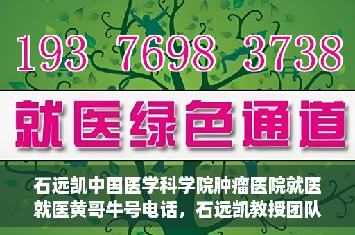 石远凯中国医学科学院肿瘤医院就医就医黄哥牛号电话，石远凯教授团队就医攻略，黄哥牛号电话预约与肿瘤医院就医指南