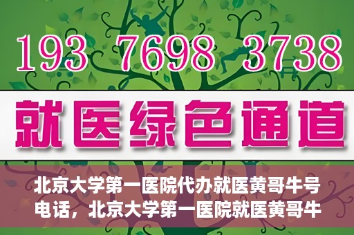 北京大学第一医院代办就医黄哥牛号电话，北京大学第一医院就医黄哥牛号代办服务电话揭秘