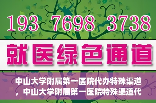 中山大学附属第一医院代办特殊渠道，中山大学附属第一医院特殊渠道代办服务解析