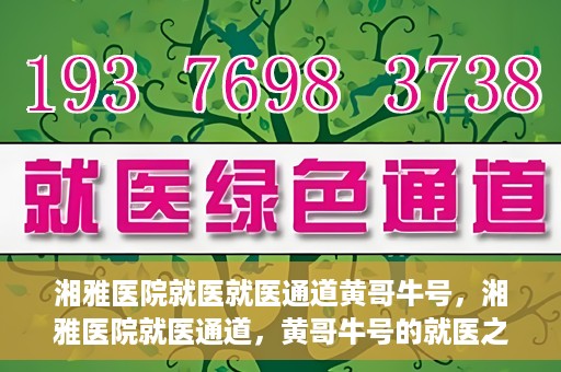 湘雅医院就医就医通道黄哥牛号，湘雅医院就医通道，黄哥牛号的就医之旅