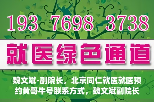 魏文斌-副院长，北京同仁就医就医预约黄哥牛号联系方式，魏文斌副院长与北京同仁医院预约就医秘籍，黄哥牛号联系方式揭秘