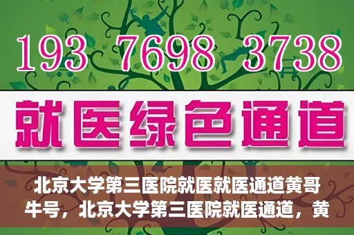 北京大学第三医院就医就医通道黄哥牛号，北京大学第三医院就医通道，黄哥牛号助您便捷就医体验