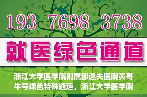 浙江大学医学院附属邵逸夫医院黄哥牛号绿色特殊通道，浙江大学医学院附属邵逸夫医院绿色特殊通道，黄哥牛号的传奇之路