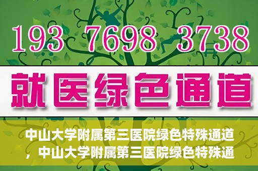 中山大学附属第三医院绿色特殊通道，中山大学附属第三医院绿色特殊通道，健康守护的快捷通道