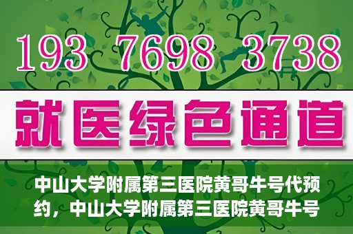 中山大学附属第三医院黄哥牛号代预约，中山大学附属第三医院黄哥牛号预约攻略，轻松解决挂号难题