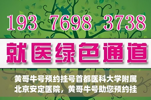 黄哥牛号预约挂号首都医科大学附属北京安定医院，黄哥牛号助您预约挂号北京安定医院专家号