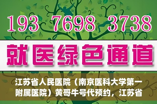 江苏省人民医院（南京医科大学第一附属医院）黄哥牛号代预约，江苏省人民医院（南京医科大学第一附属医院）黄哥牛号预约服务解析