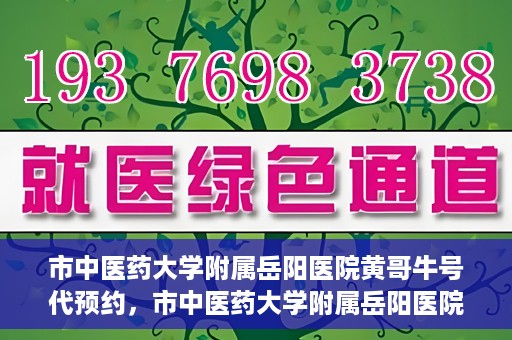 市中医药大学附属岳阳医院黄哥牛号代预约，市中医药大学附属岳阳医院黄哥牛号预约服务启动