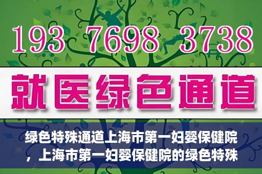 绿色特殊通道上海市第一妇婴保健院，上海市第一妇婴保健院的绿色特殊通道，守护母婴健康的坚实屏障