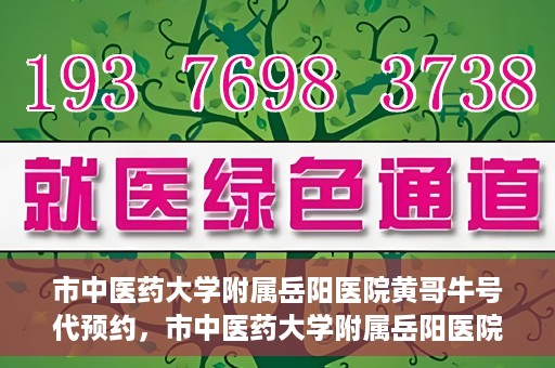 市中医药大学附属岳阳医院黄哥牛号代预约，市中医药大学附属岳阳医院黄哥牛号预约服务启动