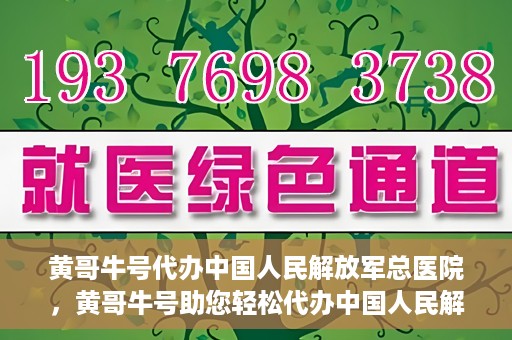 黄哥牛号代办中国人民解放军总医院，黄哥牛号助您轻松代办中国人民解放军总医院业务手续