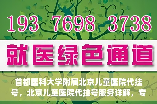 首都医科大学附属北京儿童医院代挂号，北京儿童医院代挂号服务详解，专业医疗与便捷服务的结合