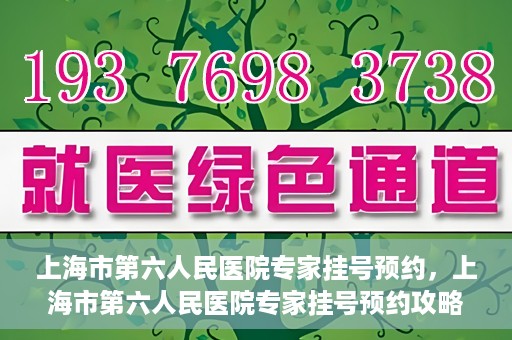 上海市第六人民医院专家挂号预约，上海市第六人民医院专家挂号预约攻略，一站式解决您的就医需求