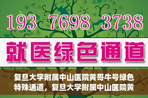 复旦大学附属中山医院黄哥牛号绿色特殊通道，复旦大学附属中山医院黄哥牛号，绿色特殊通道开启健康之门