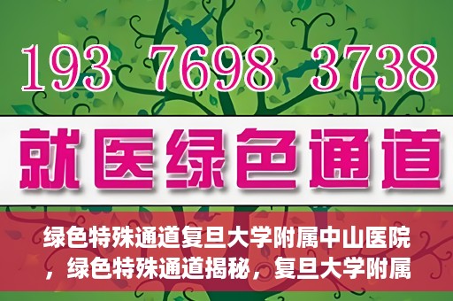 绿色特殊通道复旦大学附属中山医院，绿色特殊通道揭秘，复旦大学附属中山医院的医疗探索之旅
