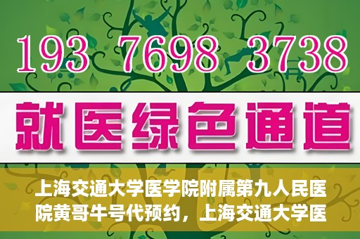 上海交通大学医学院附属第九人民医院黄哥牛号代预约，上海交通大学医学院附属第九人民医院黄哥牛号预约攻略，轻松预约挂号体验