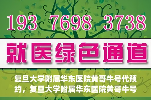 复旦大学附属华东医院黄哥牛号代预约，复旦大学附属华东医院黄哥牛号预约服务解析
