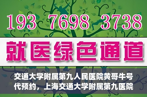交通大学附属第九人民医院黄哥牛号代预约，上海交通大学附属第九医院黄哥预约挂号服务启动，便捷就医新选择