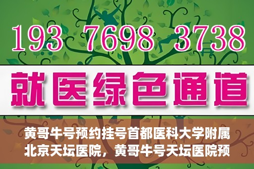 黄哥牛号预约挂号首都医科大学附属北京天坛医院，黄哥牛号天坛医院预约挂号攻略，轻松预约首都医科大学附属北京天坛医院