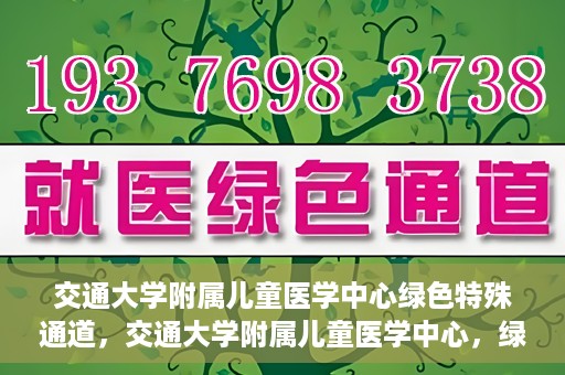 交通大学附属儿童医学中心绿色特殊通道，交通大学附属儿童医学中心，绿色特殊通道，守护儿童健康之路