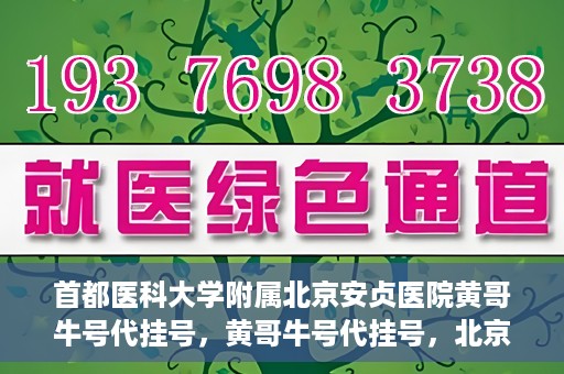 首都医科大学附属北京安贞医院黄哥牛号代挂号，黄哥牛号代挂号，北京安贞医院挂号新途径探索