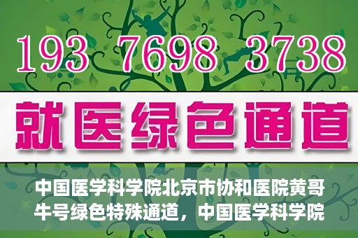 中国医学科学院北京市协和医院黄哥牛号绿色特殊通道，中国医学科学院北京市协和医院黄哥牛号，绿色特殊通道开启健康之门