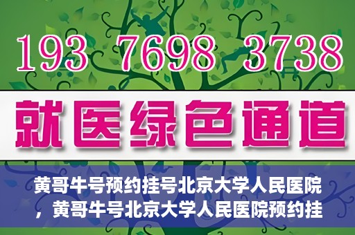 黄哥牛号预约挂号北京大学人民医院，黄哥牛号北京大学人民医院预约挂号攻略