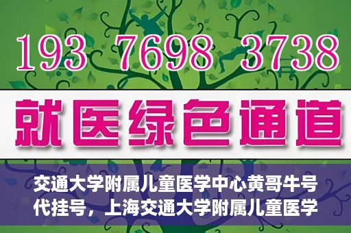 交通大学附属儿童医学中心黄哥牛号代挂号，上海交通大学附属儿童医学中心黄哥牛号代挂号解析与攻略
