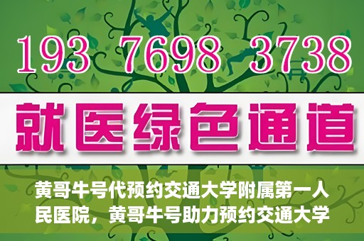 黄哥牛号代预约交通大学附属第一人民医院，黄哥牛号助力预约交通大学附属第一人民医院服务
