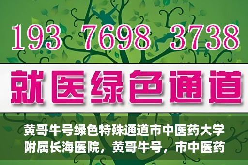 黄哥牛号绿色特殊通道市中医药大学附属长海医院，黄哥牛号，市中医药大学附属长海医院开启绿色特殊通道助力健康事业