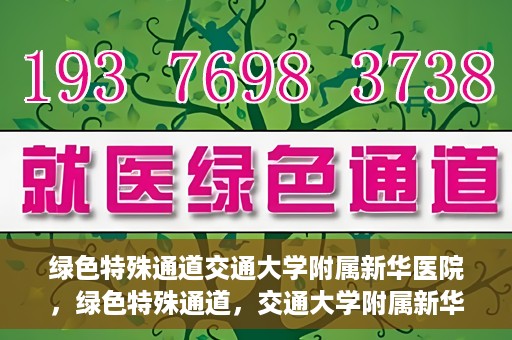 绿色特殊通道交通大学附属新华医院，绿色特殊通道，交通大学附属新华医院的探索与实践