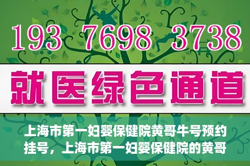 上海市第一妇婴保健院黄哥牛号预约挂号，上海市第一妇婴保健院的黄哥牛号预约挂号指南