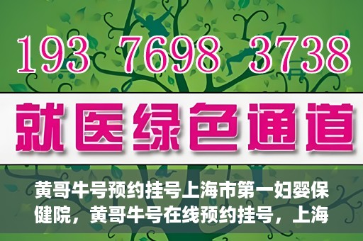 黄哥牛号预约挂号上海市第一妇婴保健院，黄哥牛号在线预约挂号，上海市第一妇婴保健院的便捷就医之旅