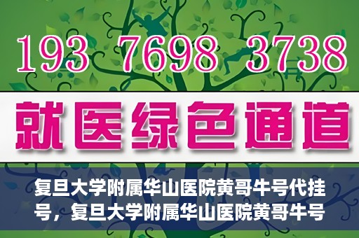 复旦大学附属华山医院黄哥牛号代挂号，复旦大学附属华山医院黄哥牛号代挂号服务详解