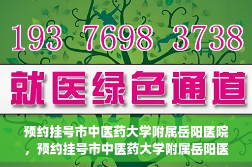 预约挂号市中医药大学附属岳阳医院，预约挂号市中医药大学附属岳阳医院，一站式便捷医疗体验等你来享！