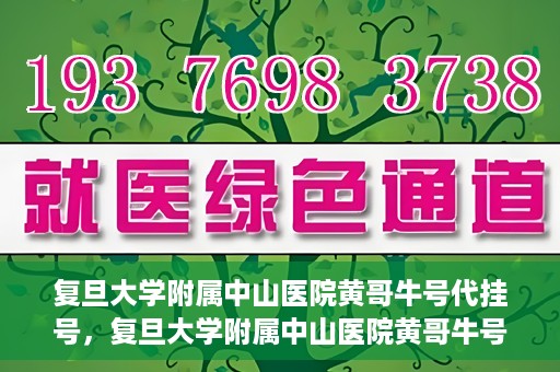 复旦大学附属中山医院黄哥牛号代挂号，复旦大学附属中山医院黄哥牛号代挂号背后的故事与真相探索