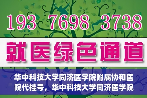 华中科技大学同济医学院附属协和医院代挂号，华中科技大学同济医学院附属协和医院代挂号服务详解