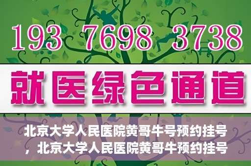 北京大学人民医院黄哥牛号预约挂号，北京大学人民医院黄哥牛预约挂号攻略，轻松预约，便捷就医