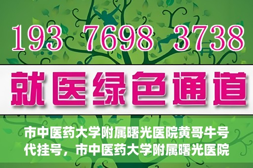 市中医药大学附属曙光医院黄哥牛号代挂号，市中医药大学附属曙光医院黄哥牛号代挂号服务解析
